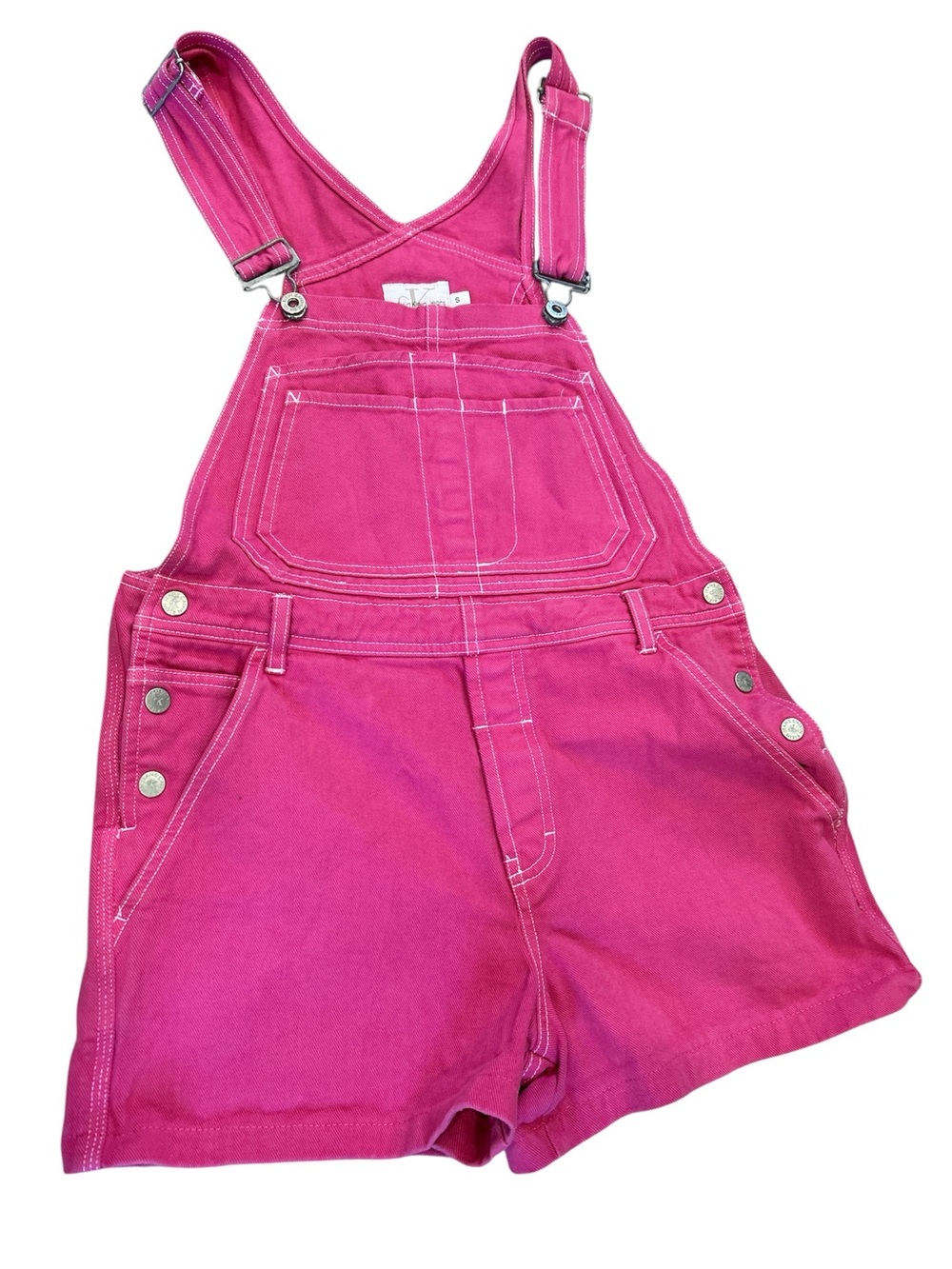 Y2K  Calvin Klein jeans, pink overall shorts S